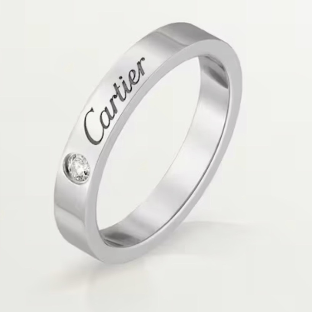 Estate CARTIER White Gold C De Cartier ring